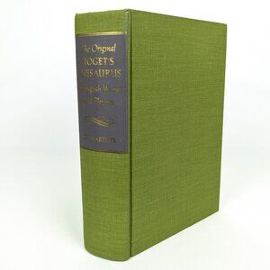 Lime Green Decor Classic Vintage Midcentury Book Rogets Thesaurus 1965 hardcover